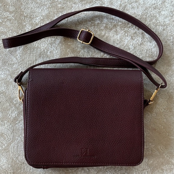 Brand New Karla Hanson Madison Organizer Crossbody Bag RFID Blocking Plum Purse - Picture 15 of 15